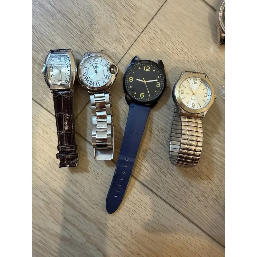 15 VINTAGE WATCHES CITIZEN TIMEX Quartz Pocket Watch Eiger Casio MENS UNTESTED